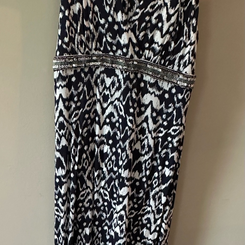INC International Concepts Navy and White Comfortable Maxi Dress - size SP
